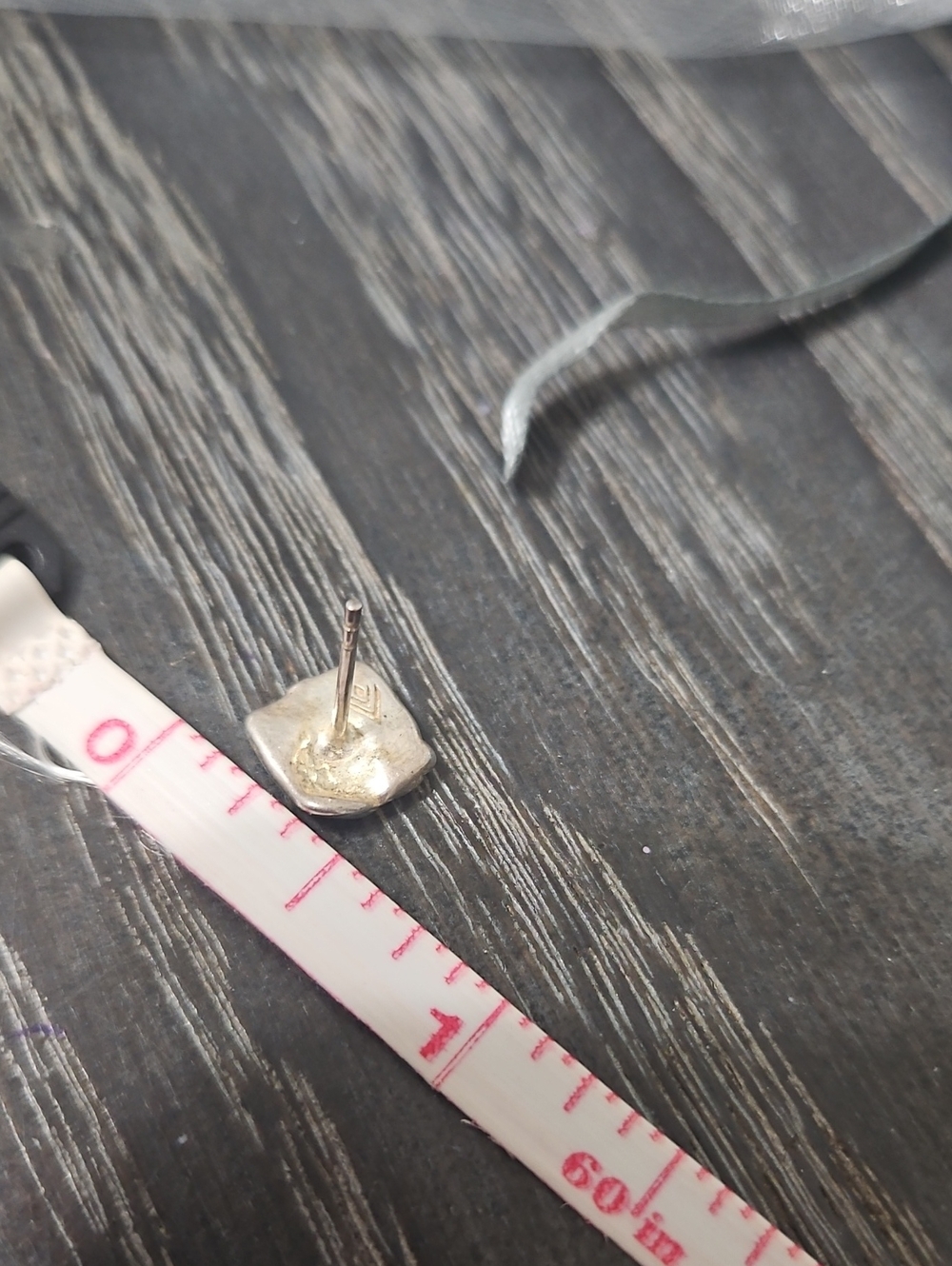 Silpada Silver Square Ripple Earrings - Picture 2 of 3